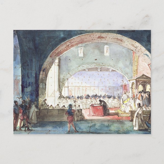 Cartão Postal Reunião do Capítulo da Ordem do Templo (Frente)