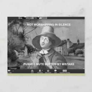 Cartão Postal Reunião on-line do Quaker para Cartão-postal do Cu