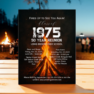 Cartão Postal Reunião Rustic Bonfire Black Segundo grau Classe
