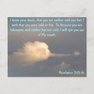 Cartão Postal Revelação 3 15-16 com nuvem de cuspir