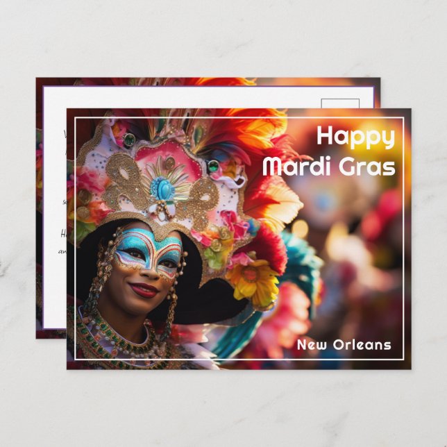 Cartão Postal Revelação de Texto Personalizado (Frente/Verso)