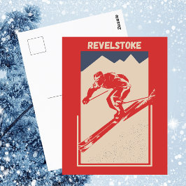 Cartão Postal Revelstoke Sun Peaks British Columbia Canada Ski