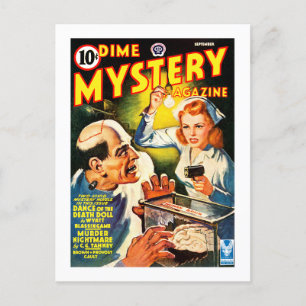 Cartão Postal Revista Dime Mystery (Set, 1942)