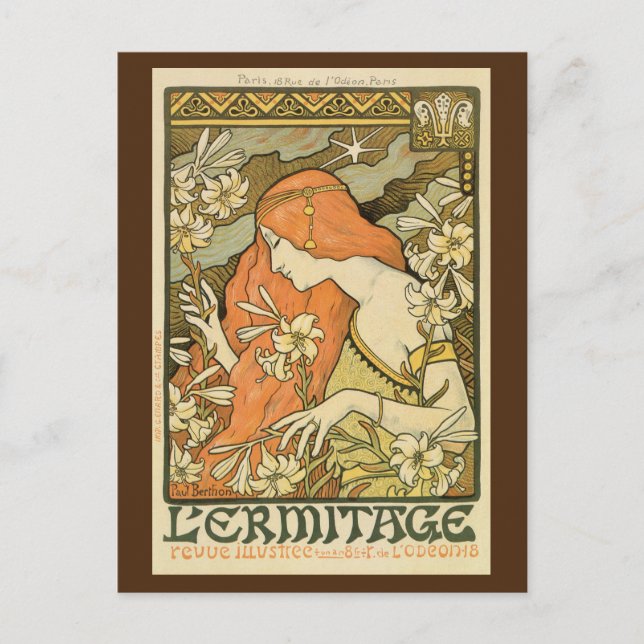 Cartão Postal Revista Ermitage Art nouveau (Frente)