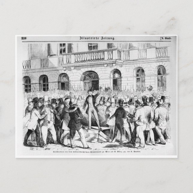 Cartão Postal Revolta em Viena (Frente)