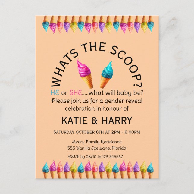 Cartão Postal Revolução do Gênero do sorvete (Frente)