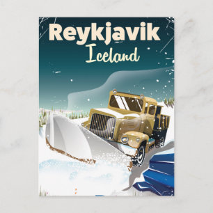 Cartão Postal Reykjavik Islândia viagem impressão