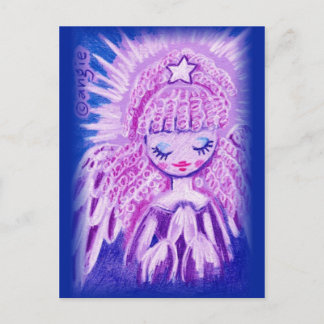 Cartão Postal Rezando Anjo com Curls