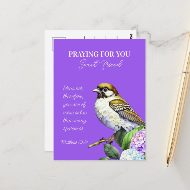 Cartão Postal Rezando Por Seu Amigo Doce (Frente/Verso In Situ)