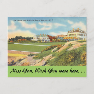 Cartão Postal Rhode Island, Cliff Walk, Newport