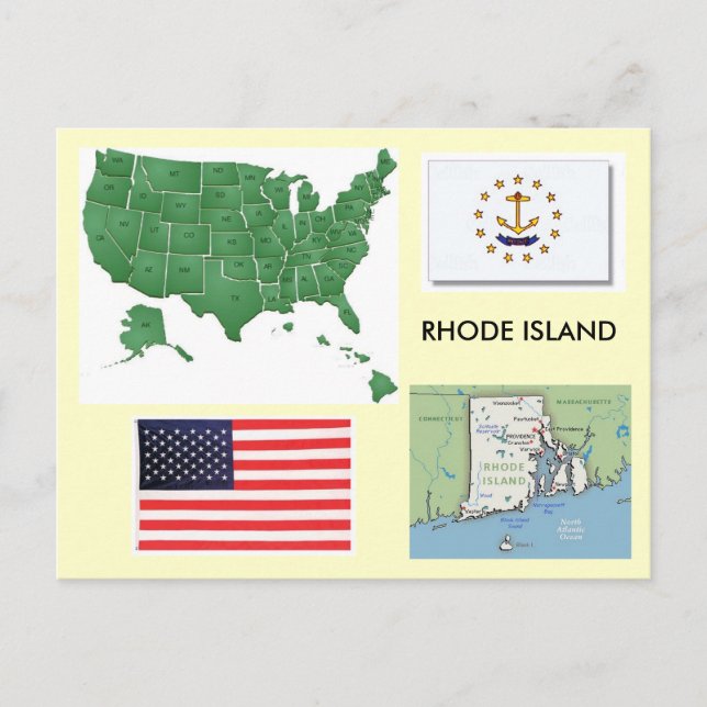 Cartão Postal Rhode Island, EUA (Frente)
