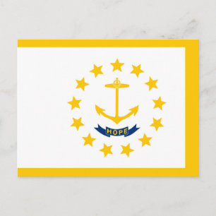 Cartão Postal Rhode Island State Flag Design