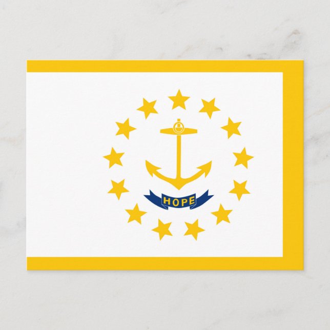 Cartão Postal Rhode Island State Flag Design (Frente)