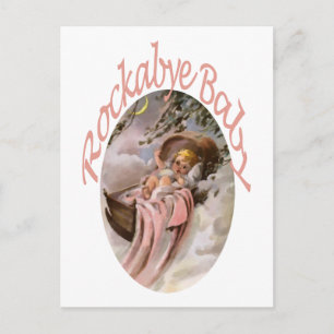 Cartão Postal Rhymes Rockabye   Baby Watercolor