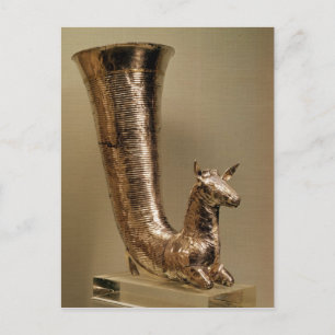 Cartão Postal Rhyton na forma de um íbex, do Irã