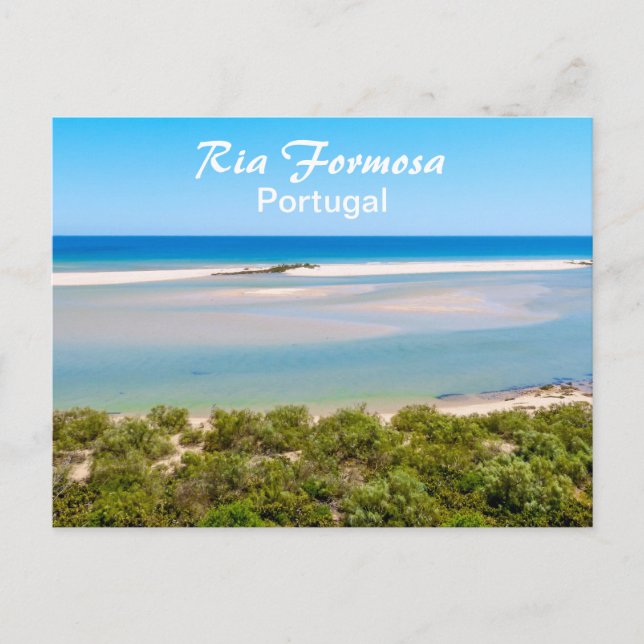 Cartão Postal Ria Formosa no Algarve em Portugal (Frente)