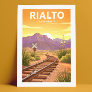 Cartão Postal Rialto Califórnia Vintage
