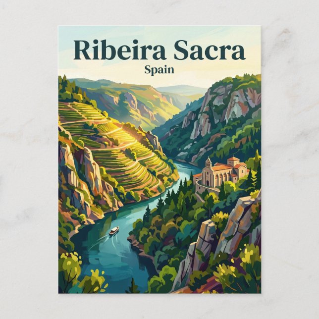 Cartão Postal Ribeira Sacra Espanha (Frente)