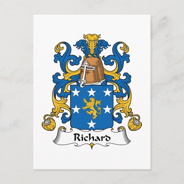 Cartão Postal Richard Family Crest (Frente)