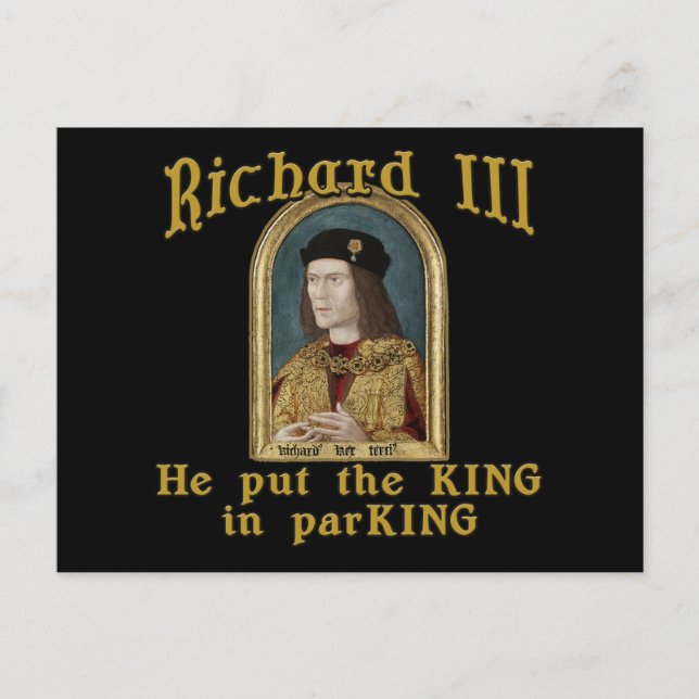 Cartão Postal Richard III colocou o rei na camisa ParKING (Frente)