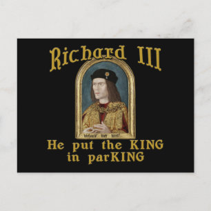 Cartão Postal Richard III Colocou o Rei na camiseta ParKING
