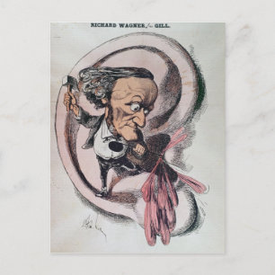 Cartão Postal Richard Wagner que racha o cilindro de orelha do