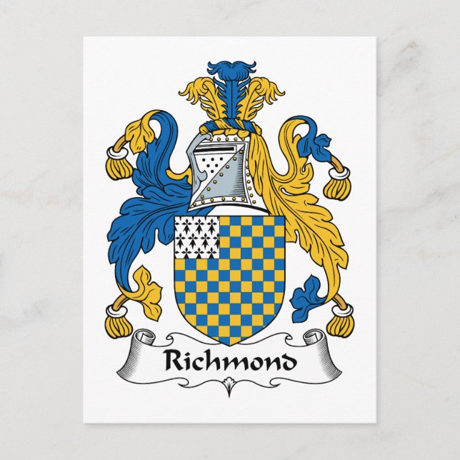 Cartão Postal Richmond Family Crest (Frente)