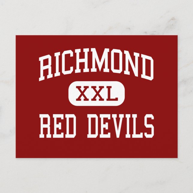 Cartão Postal Richmond - Red Devils - High - Richmond Indiana (Frente)