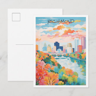 Cartão Postal Richmond Virgínia Arte Viagem