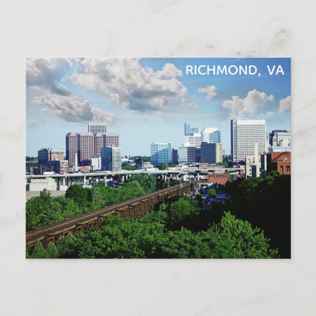 Cartão Postal Richmond Virginia City Skyline Viagem Photo (Frente)