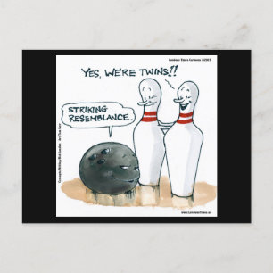 Cartão Postal Rick London Cartoons Humor Bowling Comic