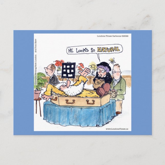 Cartão Postal Rick Londres Antiga Hippie Funerária (Frente)