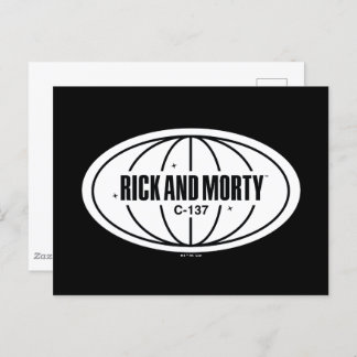 Cartão Postal Rick Retroativo e Crachá Dimension Morty C-137