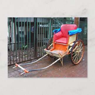 Cartão Postal Rickshaw puxado à mão em Kolkata (Calcutá), Índia