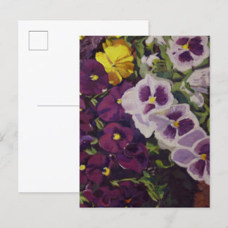 Cartão Postal Rico Calças Pansias Cartaz Floral Colorida