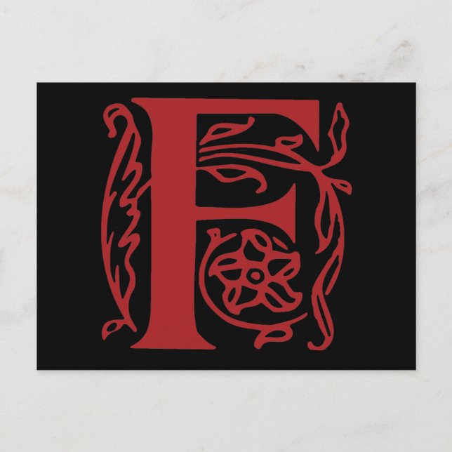 Cartão Postal Rico - Letra F (Frente)