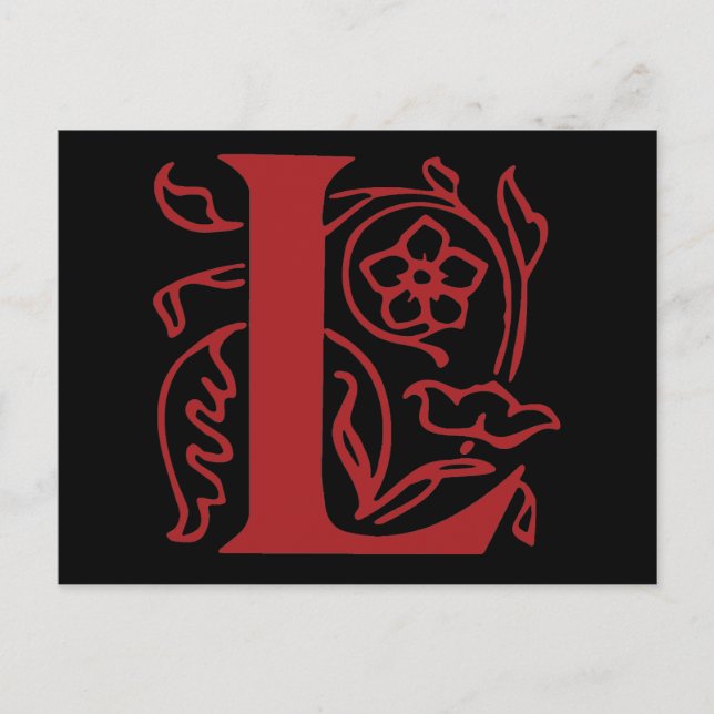 Cartão Postal Rico - Letra L (Frente)