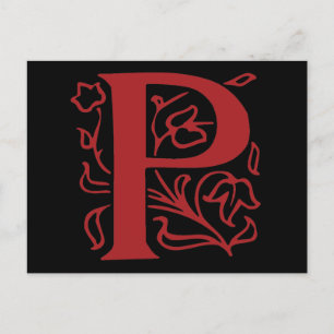 Cartão Postal Rico - Letra P