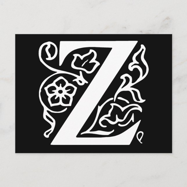 Cartão Postal Rico - Letra Z (Frente)