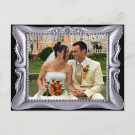 Cartão Postal Rico Silver Frame Adicionar Foto Aqui