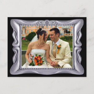 Cartão Postal Rico Silver Frame Adicionar Foto Aqui