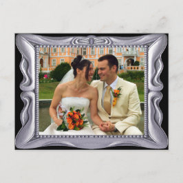 Cartão Postal Rico Silver Frame Adicionar Foto Aqui