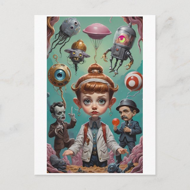 Cartão Postal Ricursive Technomancy (Frente)