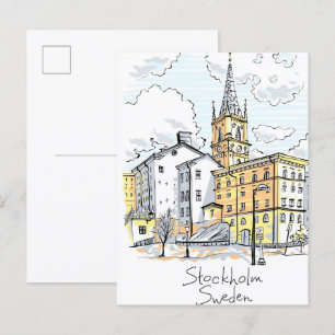 Cartão Postal Riddarholmen em Estocolmo, Suecia