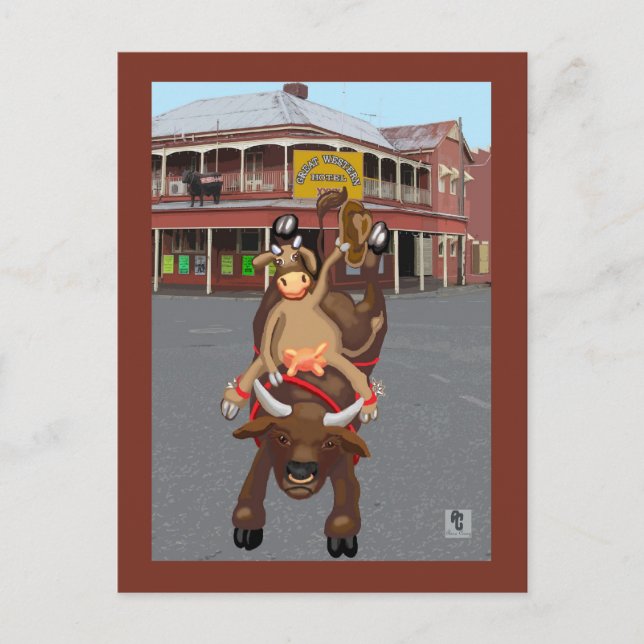 Cartão Postal Ride em cowgirl (Frente)