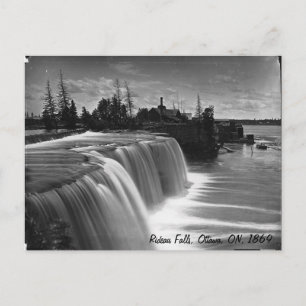Cartão Postal Rideau Falls, Ottawa, ON, Cartão-postal 1869