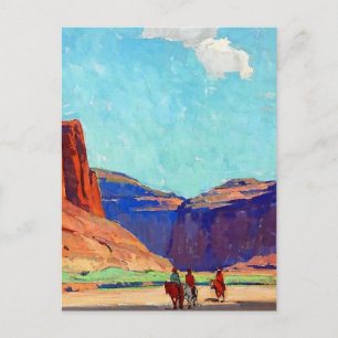 Cartão Postal "Riders in Canyon de Chelly", por Edgar Payne