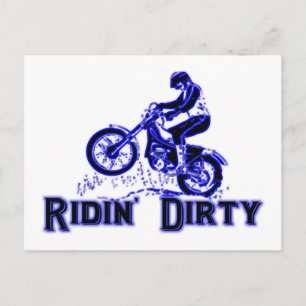 Cartão Postal Ridin Dirty Dirt Bike Rider