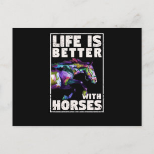 Cartão Postal Riding Cute Horse Owner The Life