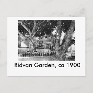Cartão Postal Ridvan Garden - cerca de 1900